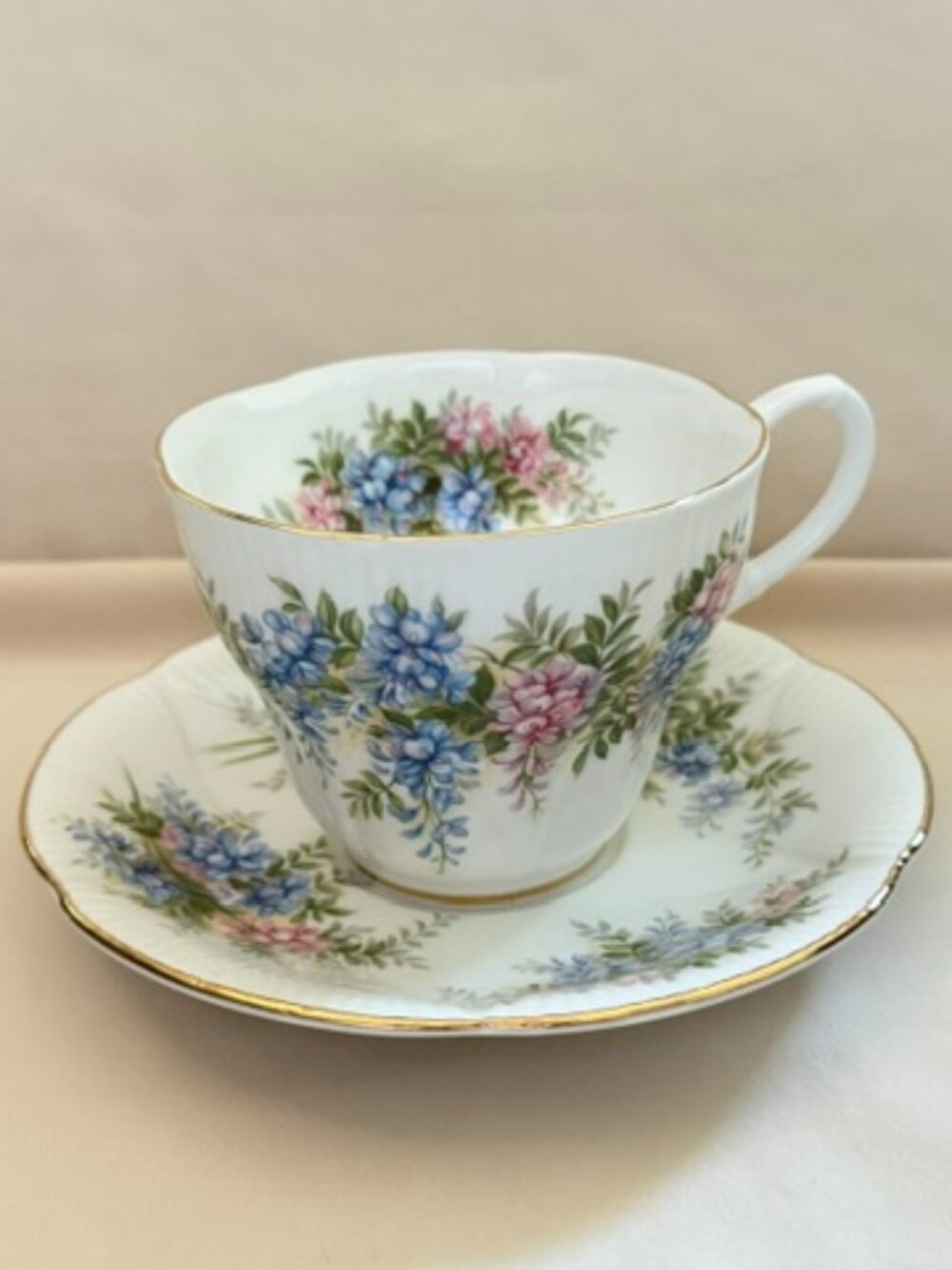 Vintage Royal Albert Bone China Wisteria Teacup and Saucer